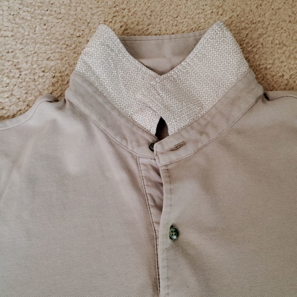 Paul Taylor Mushroom Khaki Tan Short Sleeve Polo Shirt Medium - Picture 5 of 8